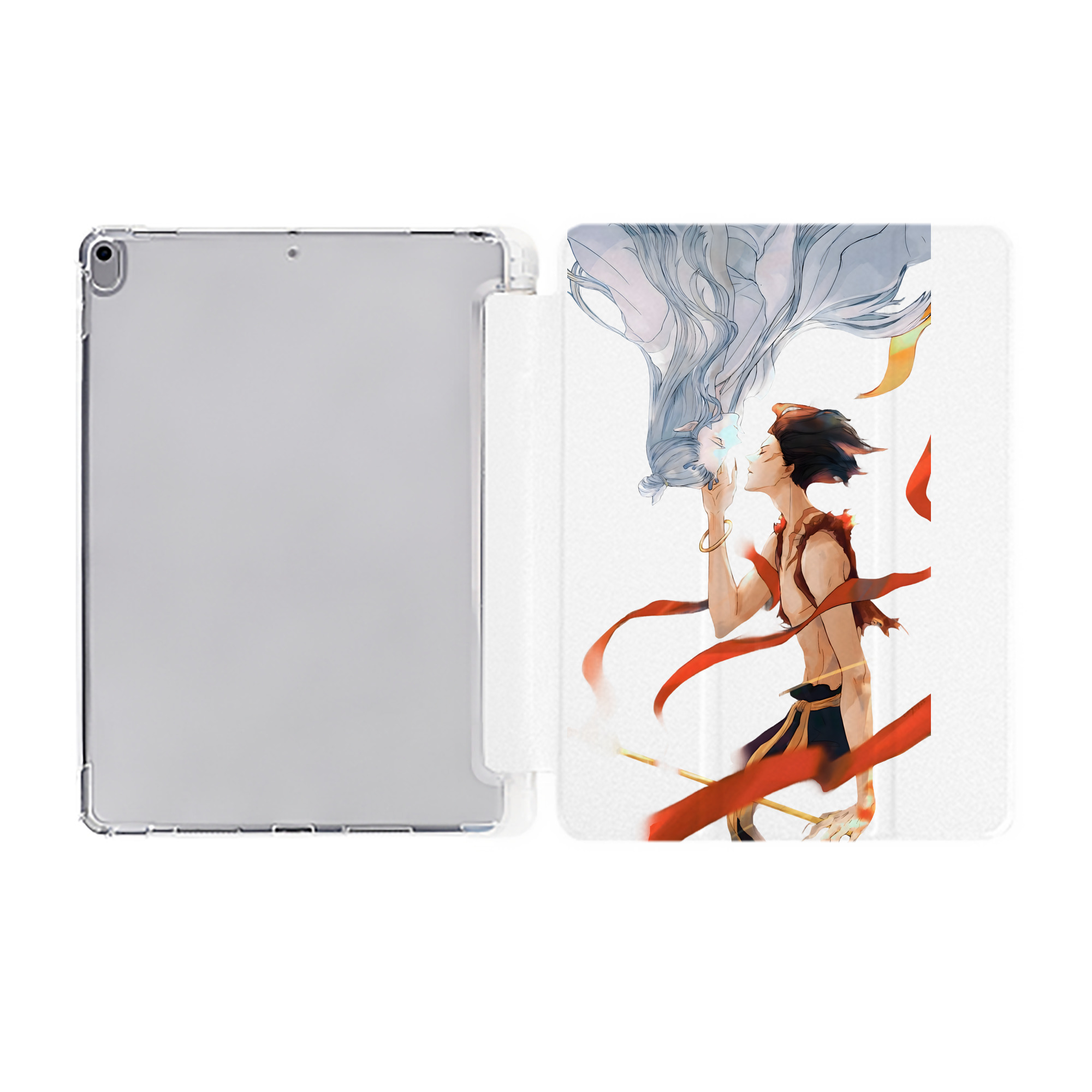 （画像用） Ne Zha 2 ナタ 魔童の大暴れ IPad ケース ペン収納付き 三つ折りスタンド PUレザー×シリコン 対応機種9.5/10.5/10.9インチ